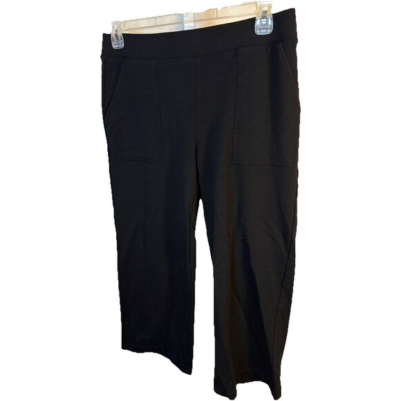 J. Jill Pants - Pure J Jill Womens M Black Pima Cotton Modal Wide Leg Crop Pants Lounge Cozy